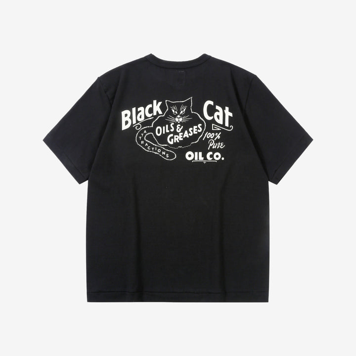 Attractions x MASA SCULP AM0001 Black Cat Pocket T-Shirt Black – Back View