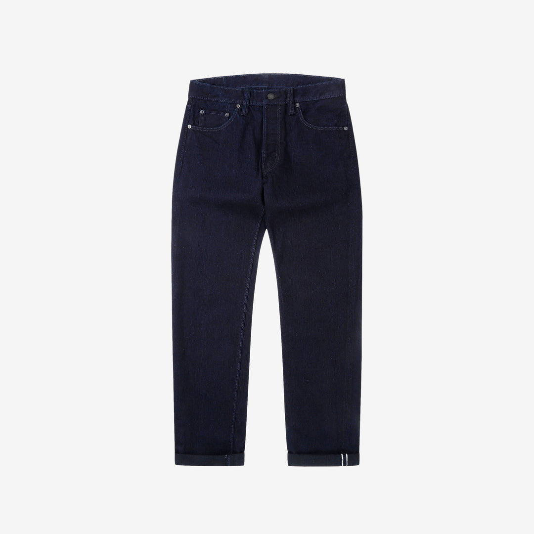 Pure Blue Japan XX-003-IDBK 14oz Indigo x Black Selvedge Denim - Regular Straight Fit Front Front View