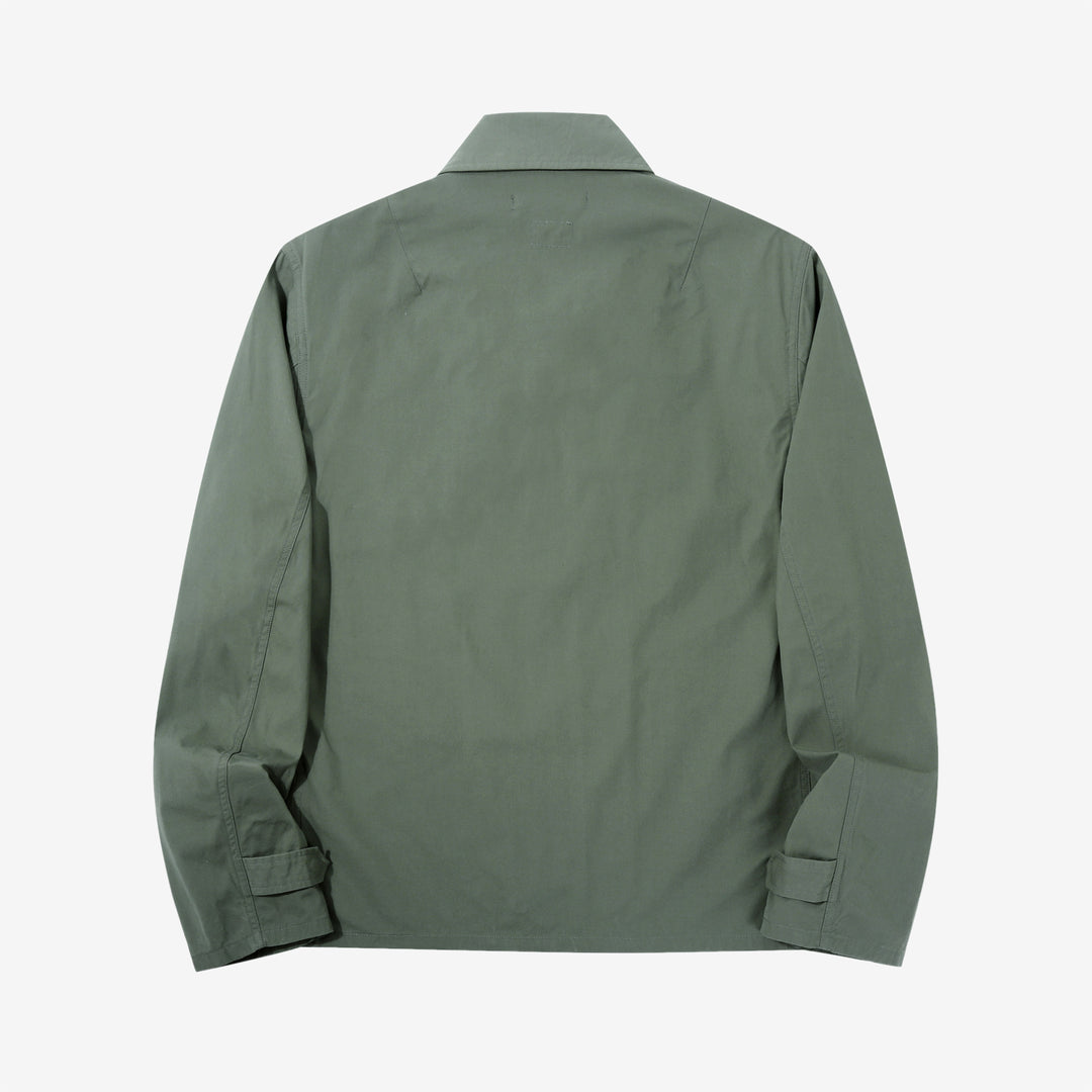 Wasew WSW-26S-001 CWU-7/W Cotton Nylon Flight Jacket - Sage Green | Made in Japan | Back View