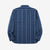 Samurai Jeans SSS25-SKSW Natural Indigo Sashiko Stripe Work Shirt - Back View