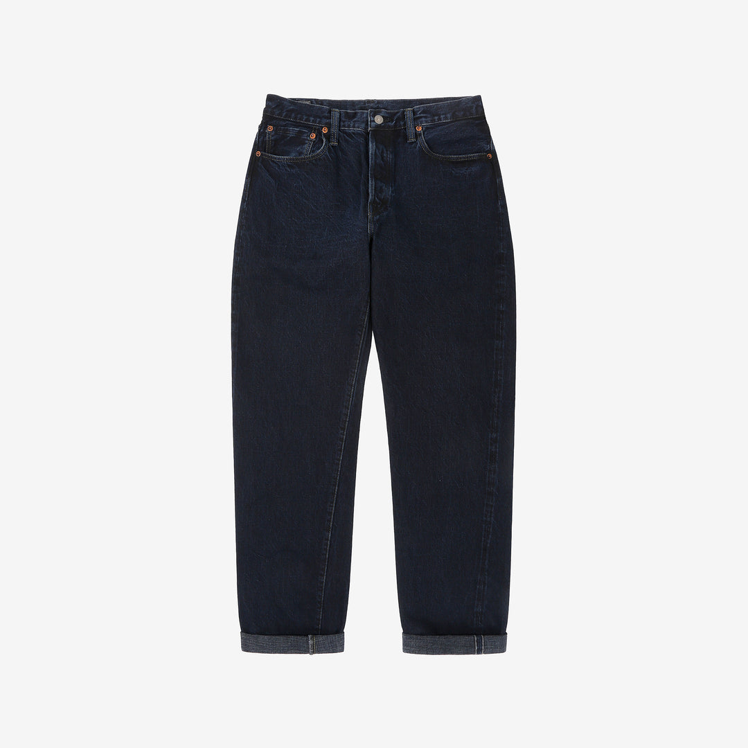 Omoto Denim 0615BCH 13.5oz Selvedge Sumi Overdyed Denim - Relaxed Tapered Fit Made in Japan - Front View