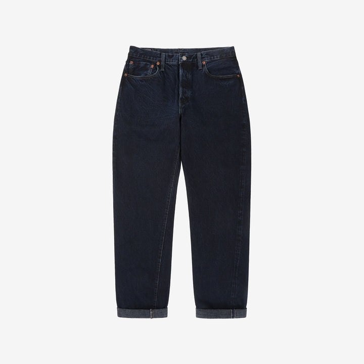 Omoto Denim 0615BCH 13.5oz Selvedge Sumi Overdyed Denim - Relaxed Tapered Fit Made in Japan - Front View