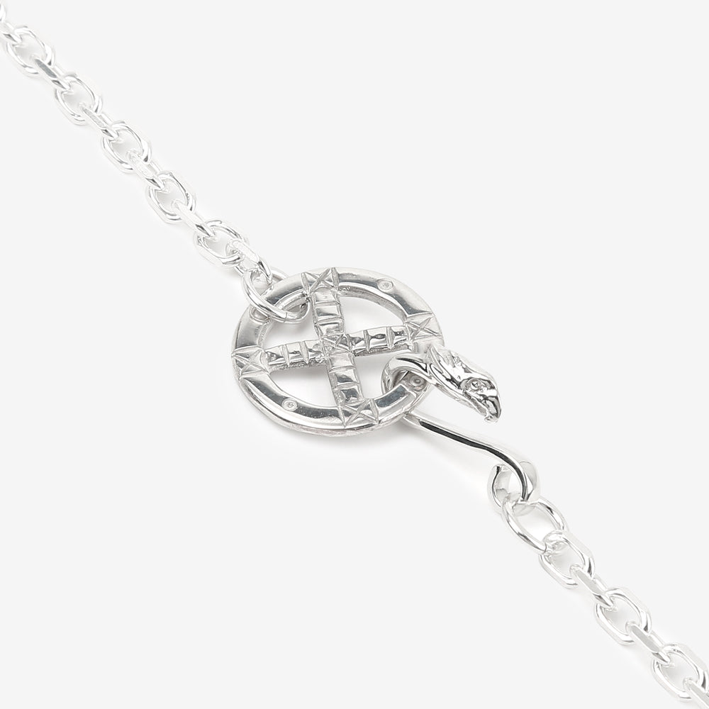 Moto CH-05 bold square chain necklace eagle hook silver chain Japan handcrafted jewelry wheel