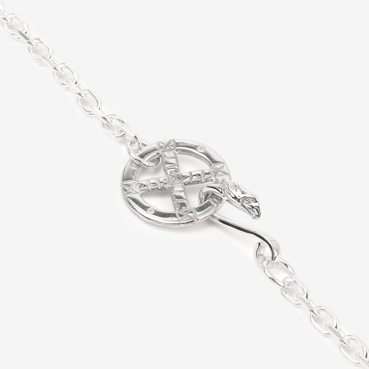 Moto CH-05 bold square chain necklace eagle hook silver chain Japan handcrafted jewelry wheel