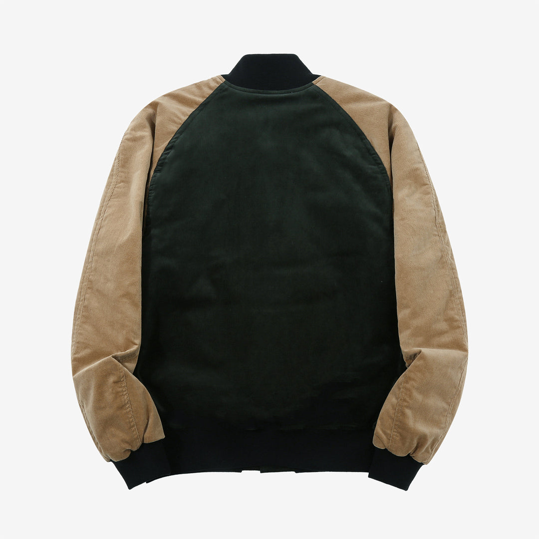 Stevenson Overall GA1 Golden Era Athletic jacket green beige back view