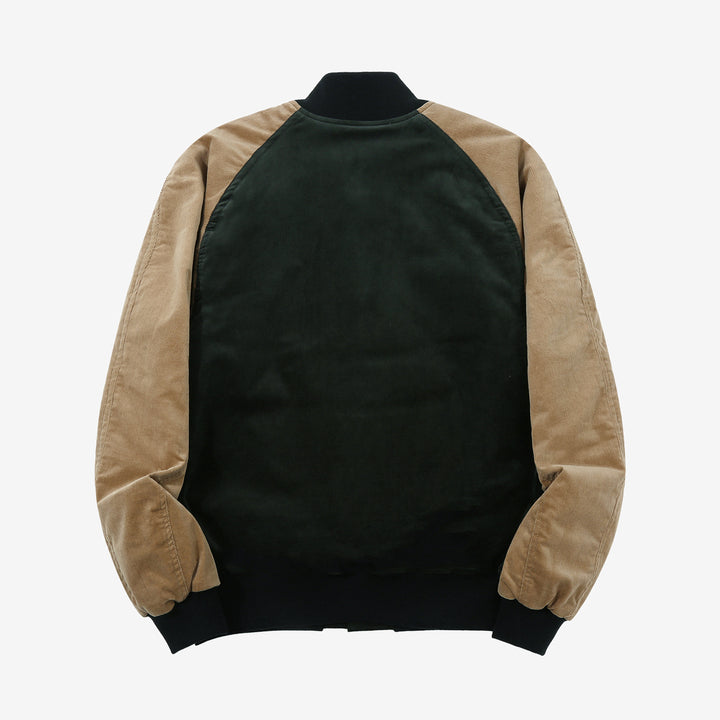 Stevenson Overall GA1 Golden Era Athletic jacket green beige back view