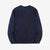 UES 742451 indigo loopwheel crewneck sweatshirt with pocket made in Japan slub cotton back view