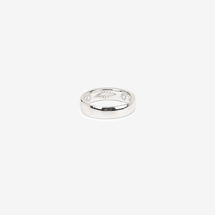 Moto RC-08 silver stamp ring native style minimal handmade ring Japan
