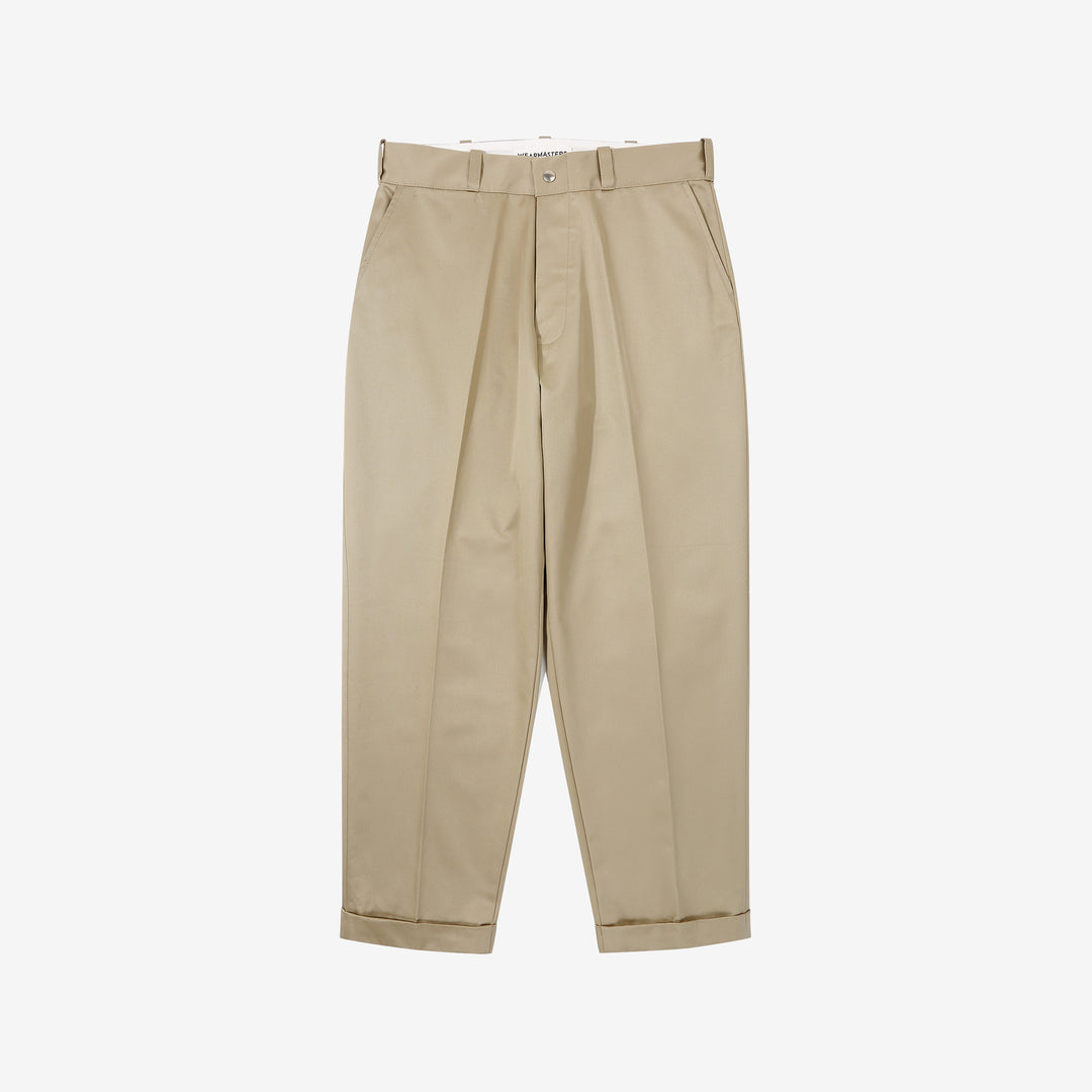 Attractions Wearmasters Lot.720 Giza Cotton Twill Heritage Trousers Beige – Front View