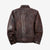 Boncoura Type 3 Horsehide Leather Jacket Hand-Waxed Brown Finish Made in Japan back view