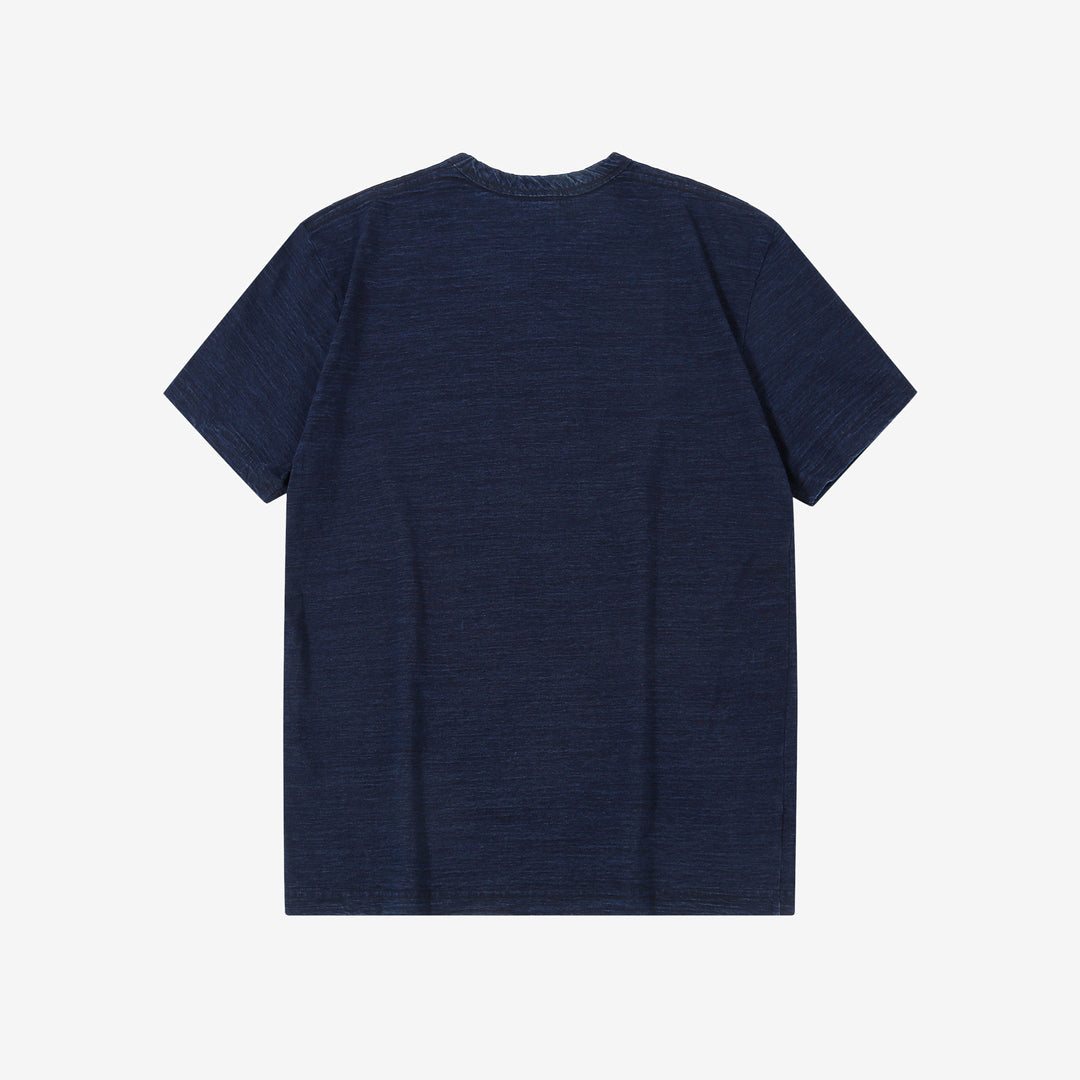 Pure Blue Japan SS-5011-D indigo jersey T-shirt dark indigo slub cotton Japan back