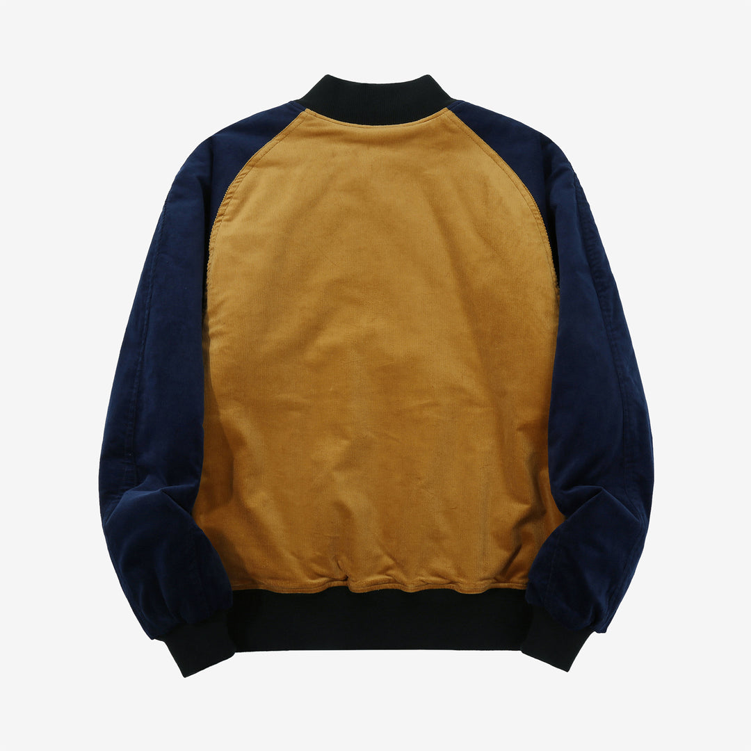 Stevenson Overall GA1 Golden Era Athletic jacket navy mustard back view
