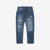 Brú na Bóinne 7776A 13.5oz Selvedge Denim - Patchwork Vintage Wash Made in Japan Front View