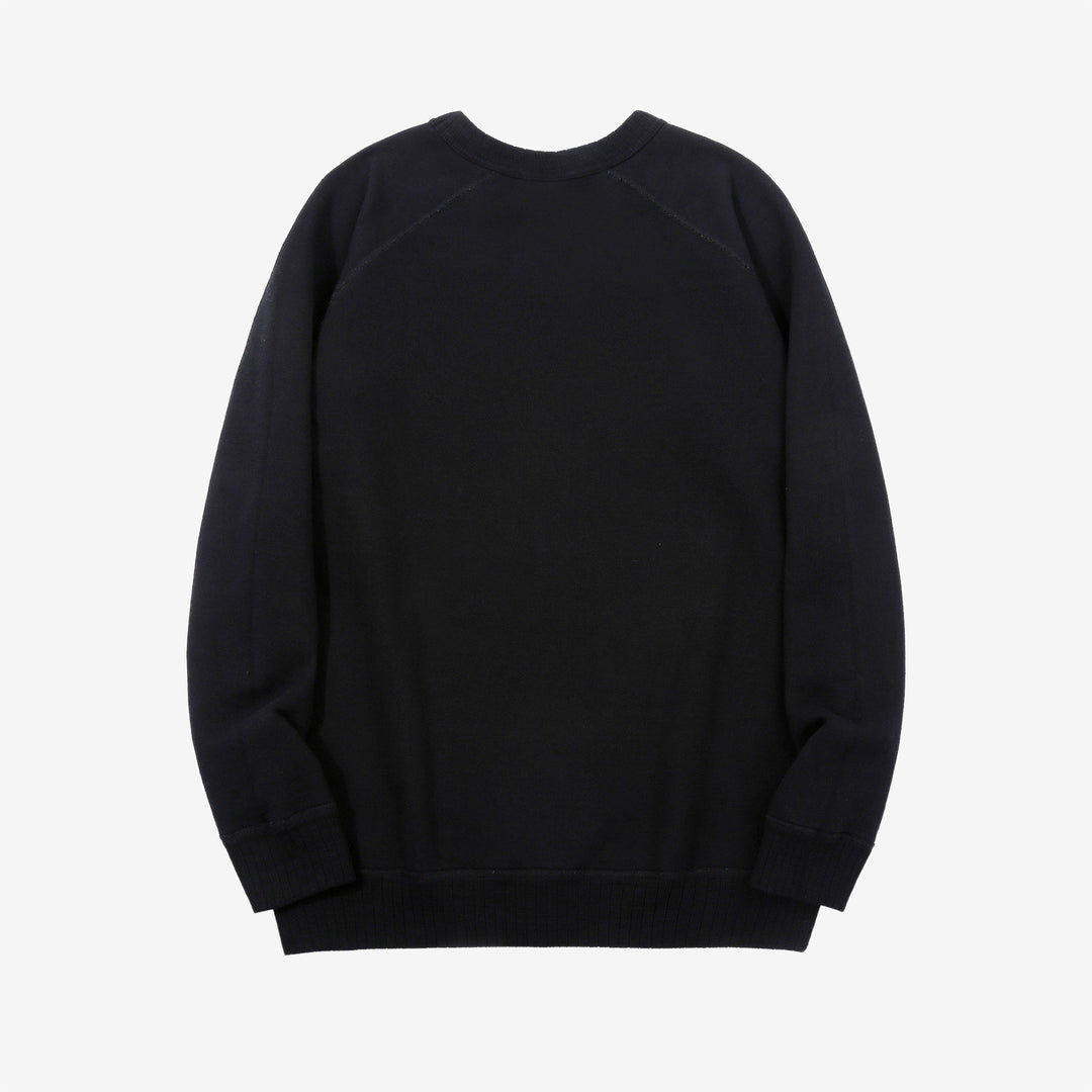 Pure Blue Japan 5409-IDBK Indigo Sweatshirt Black Overdye – Back View