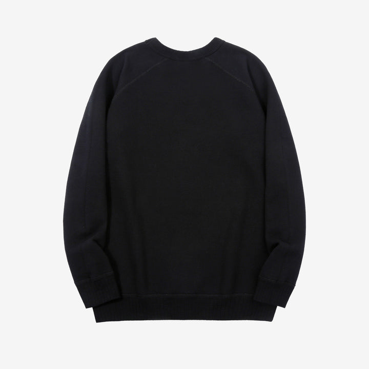 Pure Blue Japan 5409-IDBK Indigo Sweatshirt Black Overdye – Back View