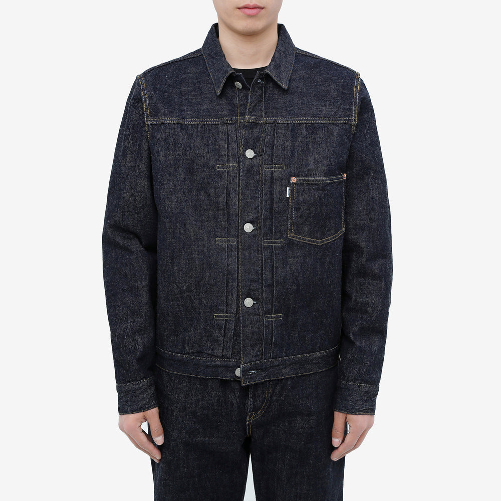 OMOTO DENIM 3115 13.5oz Selvedge Type 1 Denim Jacket - Model Front View