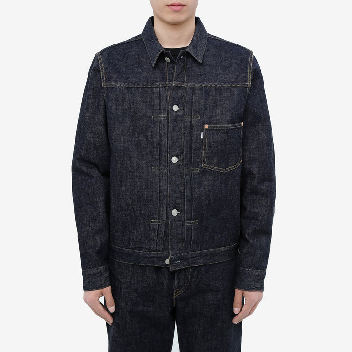Omoto Denim 3115 13.5oz selvedge Type 1 denim jacket made in Japan wear image