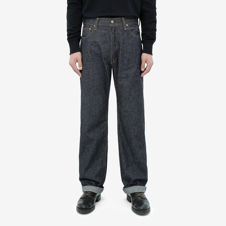 Pure Blue Japan 1182-002 10oz selvedge denim wide straight jeans lightweight wear image front