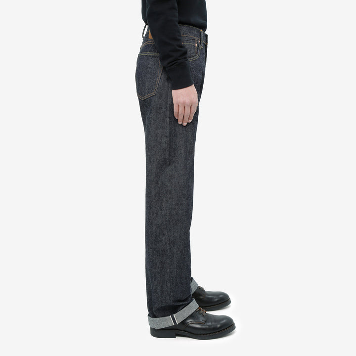 Pure Blue Japan 1182-002 10oz selvedge denim wide straight jeans lightweight wear image side