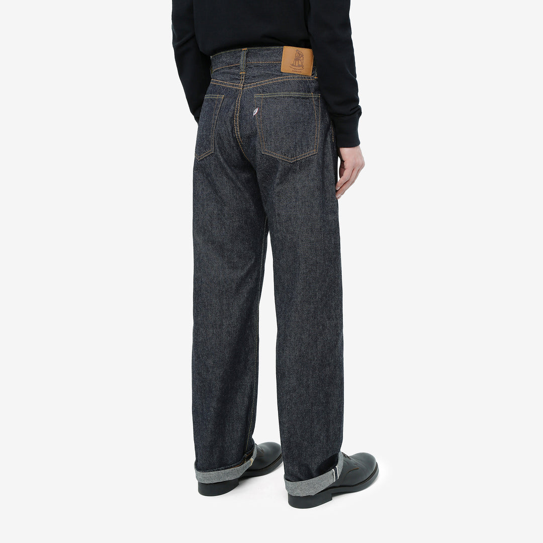 Pure Blue Japan 1182-002 10oz selvedge denim wide straight jeans lightweight wear image back