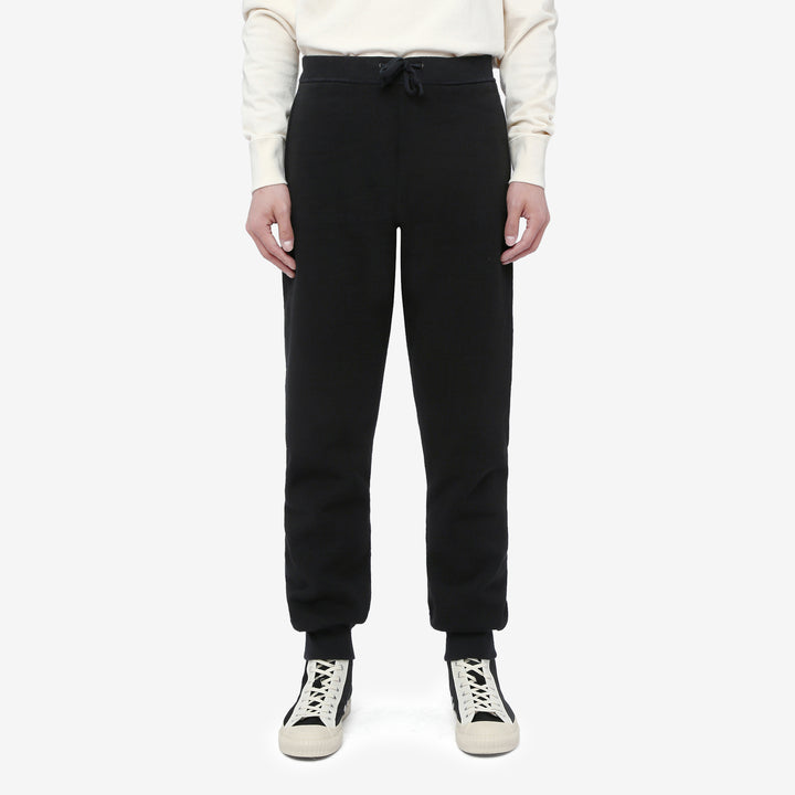 Deluxeware S500-00 20oz Heavyweight Loopwheeled Sweatpants Made in Japan Black Wear Image