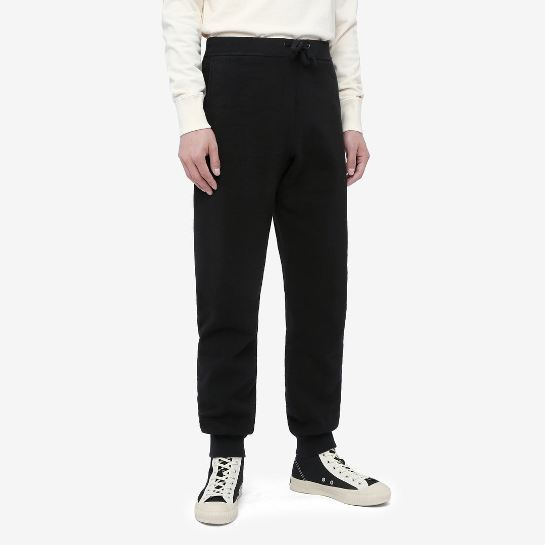 Deluxeware S500-00 20oz Heavyweight Loopwheeled Sweatpants Made in Japan Black Wear Image 