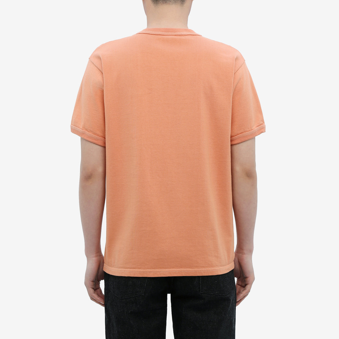 Deluxeware BSP-MNT01 10.5oz loopwheeled T-shirt with 5-needle binder neck, Mention Exclusive, made in Japan wear image back