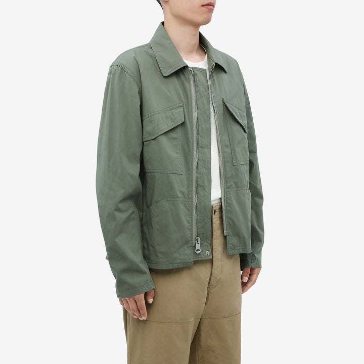 Wasew WSW-26S-001 CWU-7/W Cotton Nylon Flight Jacket - Sage Green | Made in Japan | Front Side Fit