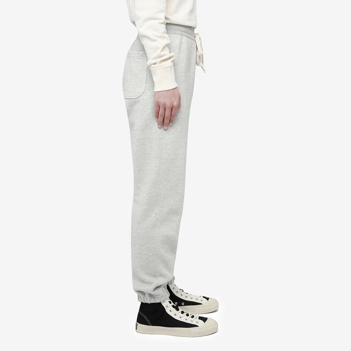 Un-Useless 170414 SWKNIT inlay knit sweatpants made in Japan tapered silhouette grey full view wear image side view