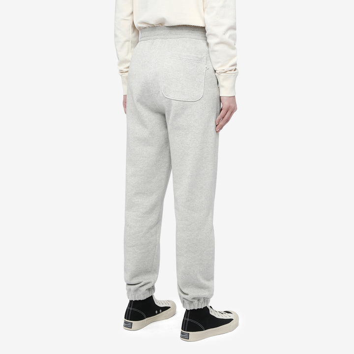 Un-Useless 170414 SWKNIT inlay knit sweatpants made in Japan tapered silhouette grey full view wear image back side view