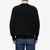 Un-Useless 170401 inlay knit crew neck sweatshirt made in Japan cotton knit wear image black back view