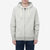 Un-Useless 170416 inlay knit full zip hoodie made in Japan SWKNIT zip hooded sweatshirt grey wear image front view