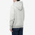 Un-Useless 170416 inlay knit full zip hoodie made in Japan SWKNIT zip hooded sweatshirt grey wear image back side view