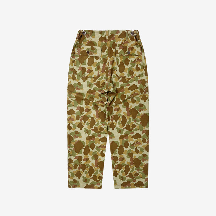 Boncoura Duck Hunter Camo US Army Baker Pants - Wide Straight Fit Made in Japan Backt View