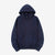 UES 73RF indigo pullover hoodie heavyweight sweat made in Japan kangaroo pocket hooded sweatshirt full view