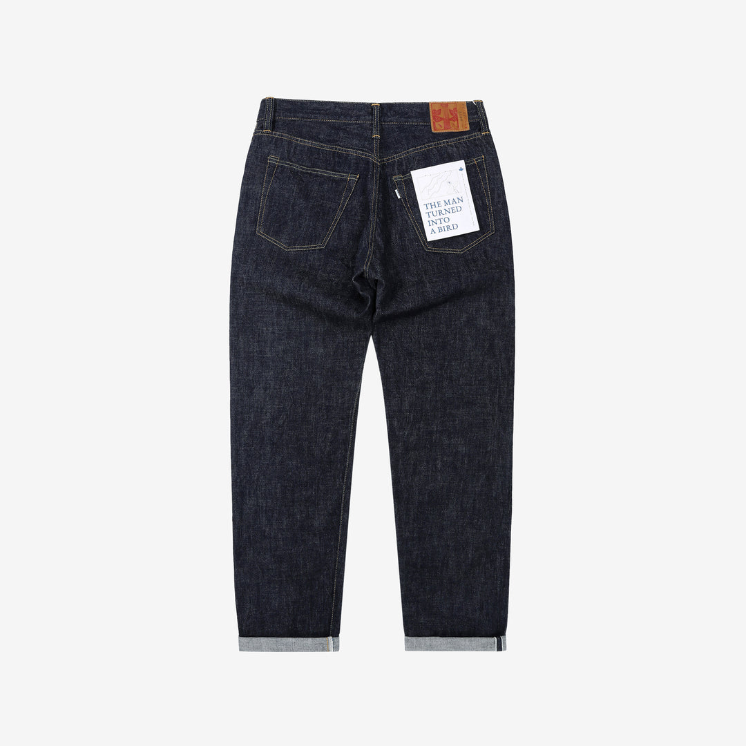 Omoto Denim 0615 13.5oz selvedge denim relaxed tapered jeans made in Japan back