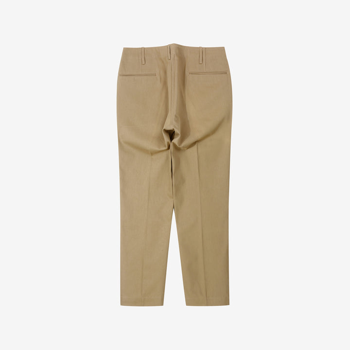 Boncoura 41 khaki chino trousers high density chino cloth made in Japan back view