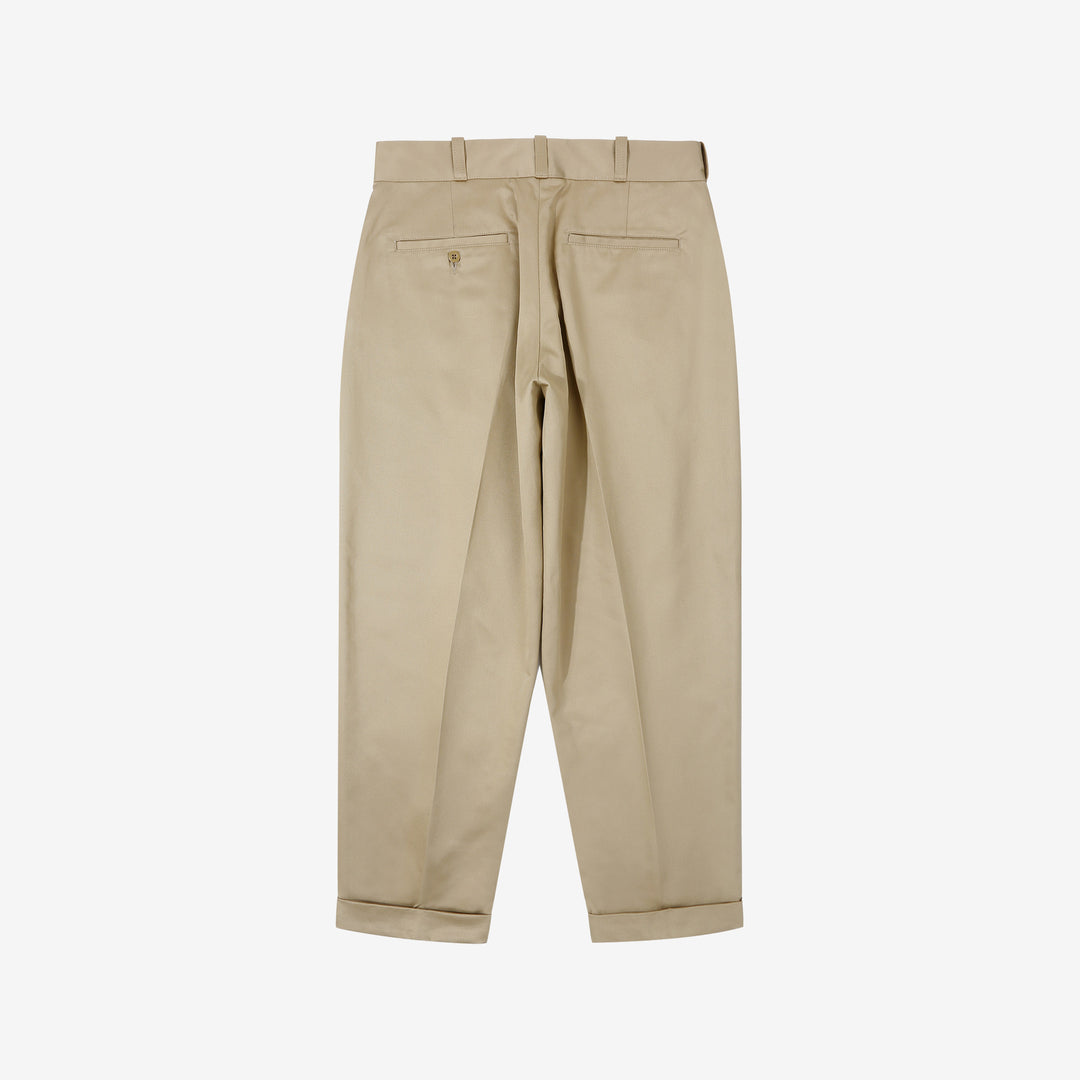 Attractions Wearmasters Lot.720 Giza Cotton Twill Heritage Trousers Beige – Back View