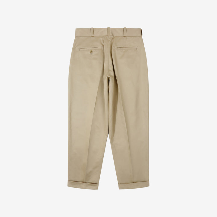 Attractions Wearmasters Lot.720 Giza Cotton Twill Heritage Trousers Beige – Back View