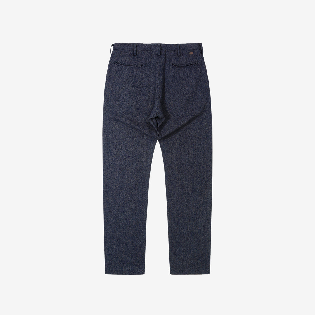 Stevenson Overall Co. "Old Glory" 12oz Selvedge Cotton Twill Trousers - Heather Indigo Made in Japan - Full Back View