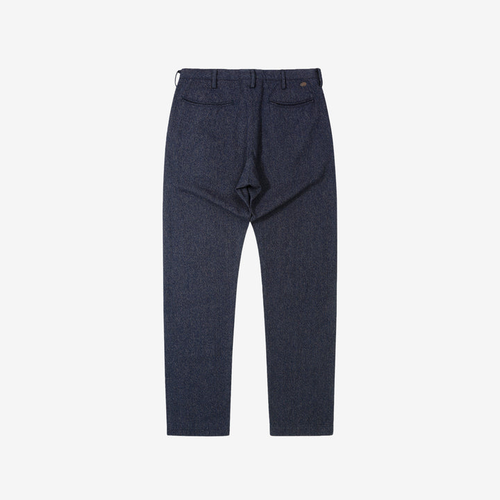 Stevenson Overall Co. "Old Glory" 12oz Selvedge Cotton Twill Trousers - Heather Indigo Made in Japan - Full Back View