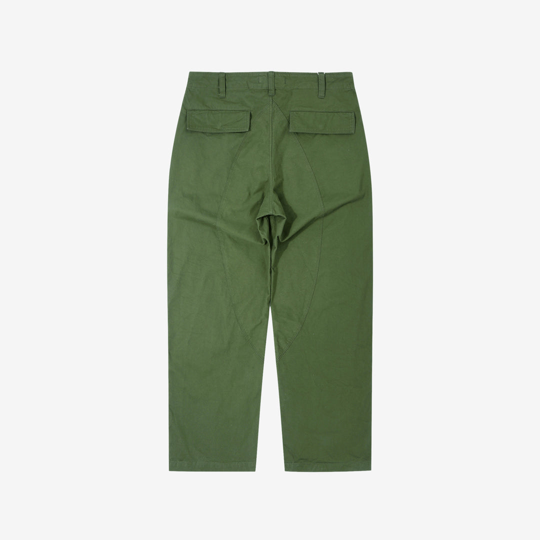 Wasew WSW-26S-011 Military Double Knee Work Pants - Olive | Made in Japan | Back View