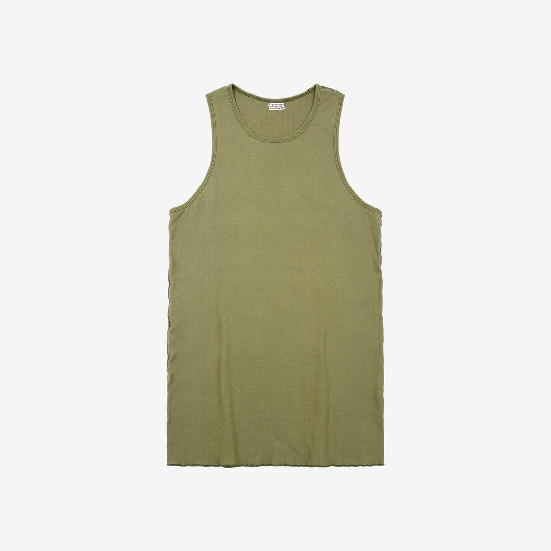 Stevenson Overall Co. Dual Comfort Cotton Tank Olive Made In Japan Front View