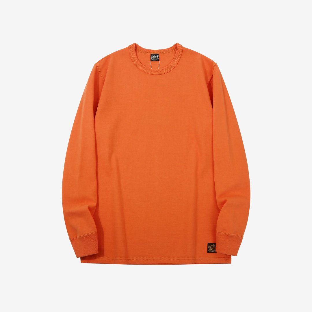 Deluxeware DXTL-00 12.5oz loopwheeled long sleeve t-shirt made in Japan ultra heavyweight oange