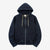 Samurai Jeans SIS25-102 14.5oz Indigo Full-Zip Hoodie - Kakishibu Overdyed Front 2