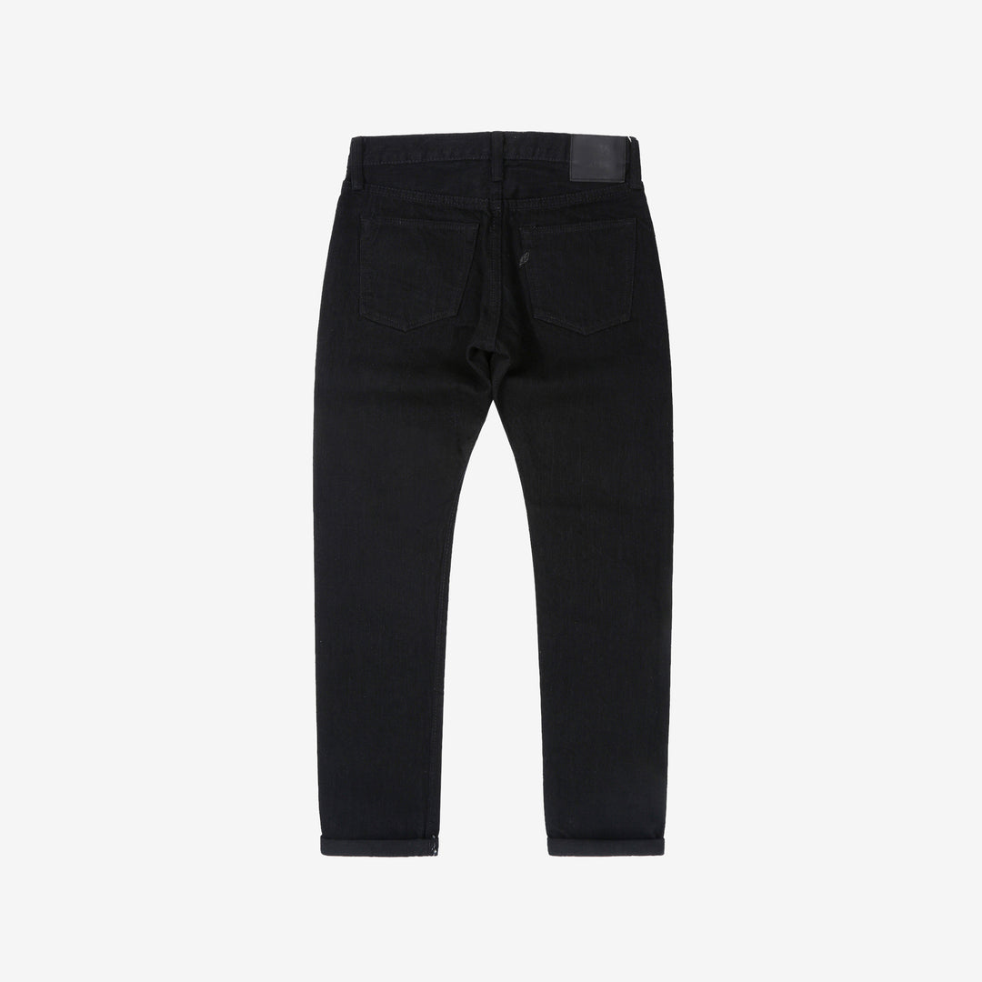 Pure Blue Japan XX-019 black selvedge denim relaxed tapered jeans Japan back