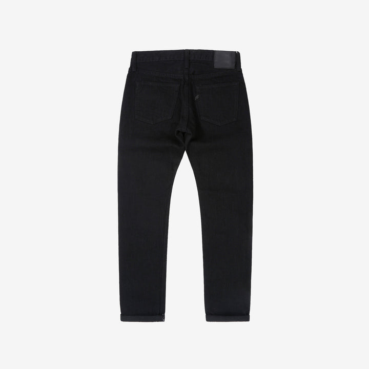 Pure Blue Japan XX-019 black selvedge denim relaxed tapered jeans Japan back