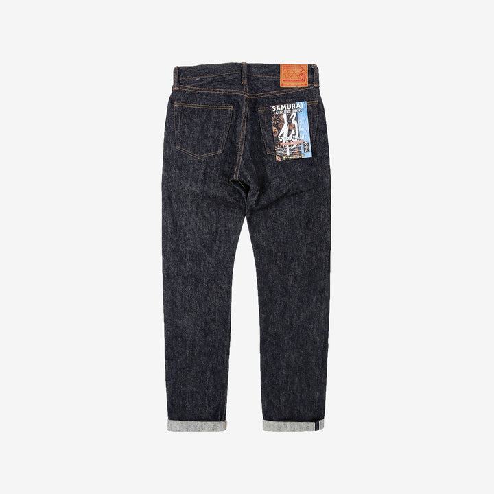 Samurai Jeans S710XX 19oz Kiwami selvedge denim slim straight fit back view