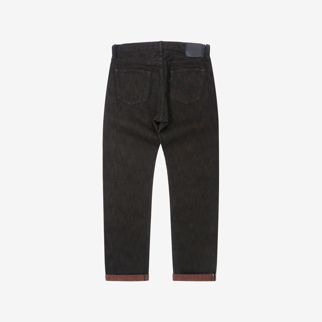 Pure Blue Japan extra slub denim black persimmon selvedge jeans Japan back