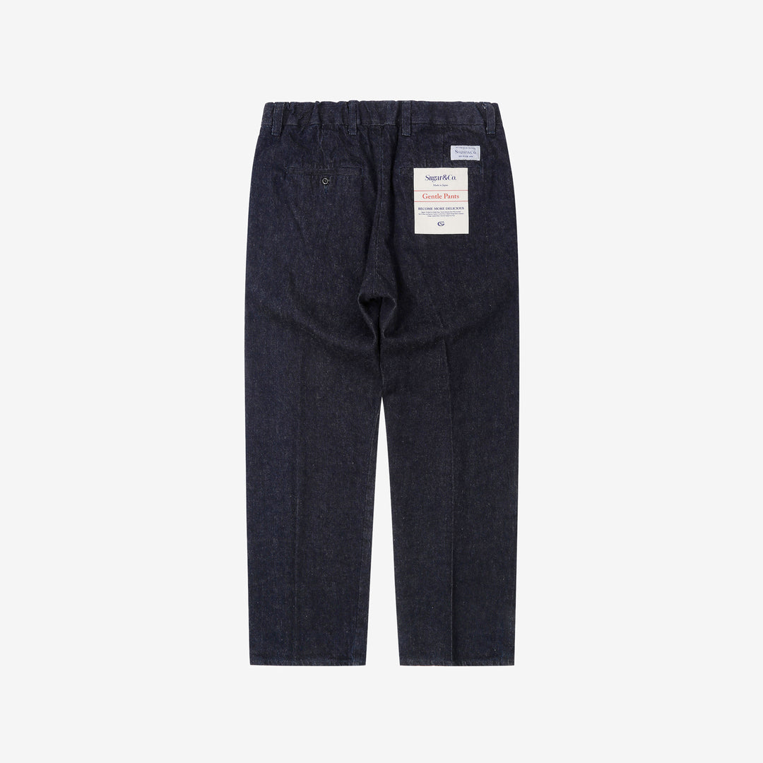 Sugar & Co SGR-S01 12oz selvedge indigo denim gentle pants back view